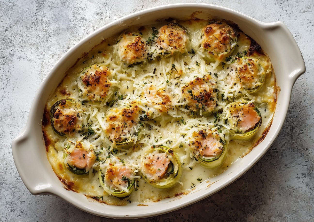 Smoked Trout Gratin with Leeks
